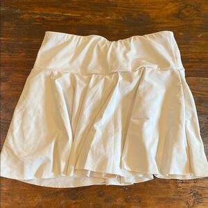 Halara White Pleated Skort